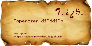 Toperczer Ádám névjegykártya