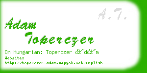 adam toperczer business card